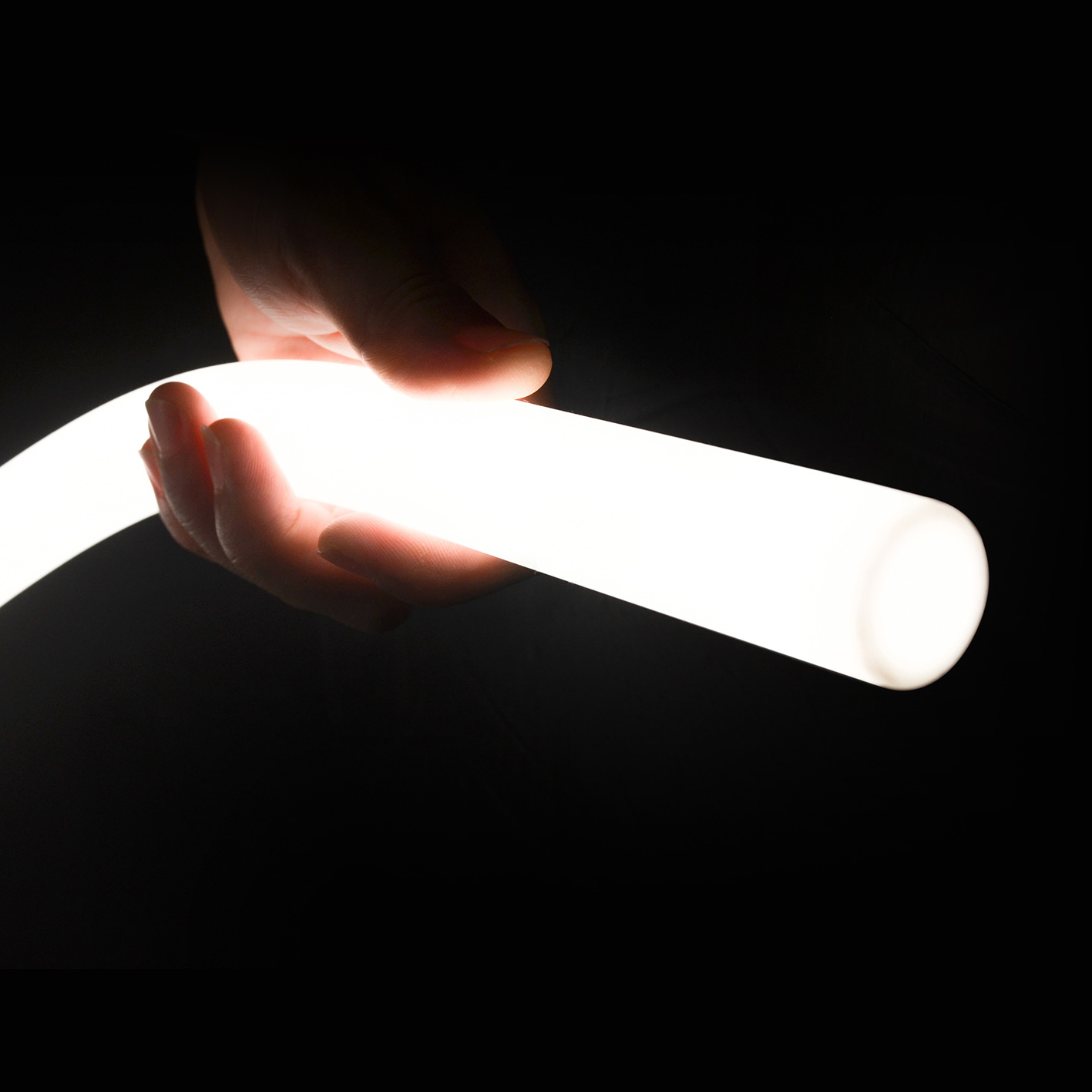 LED neonová trubice bílá detail