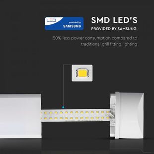 Lineární LED svítidlo GRILL 150cm | 50W | 6000lm | SAMSUNG LED | záruka 5 let