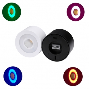 Přisazené LED bodové svítidlo RGBCCT | DC24V | 8W | Ø86mm | kruhové | černé |