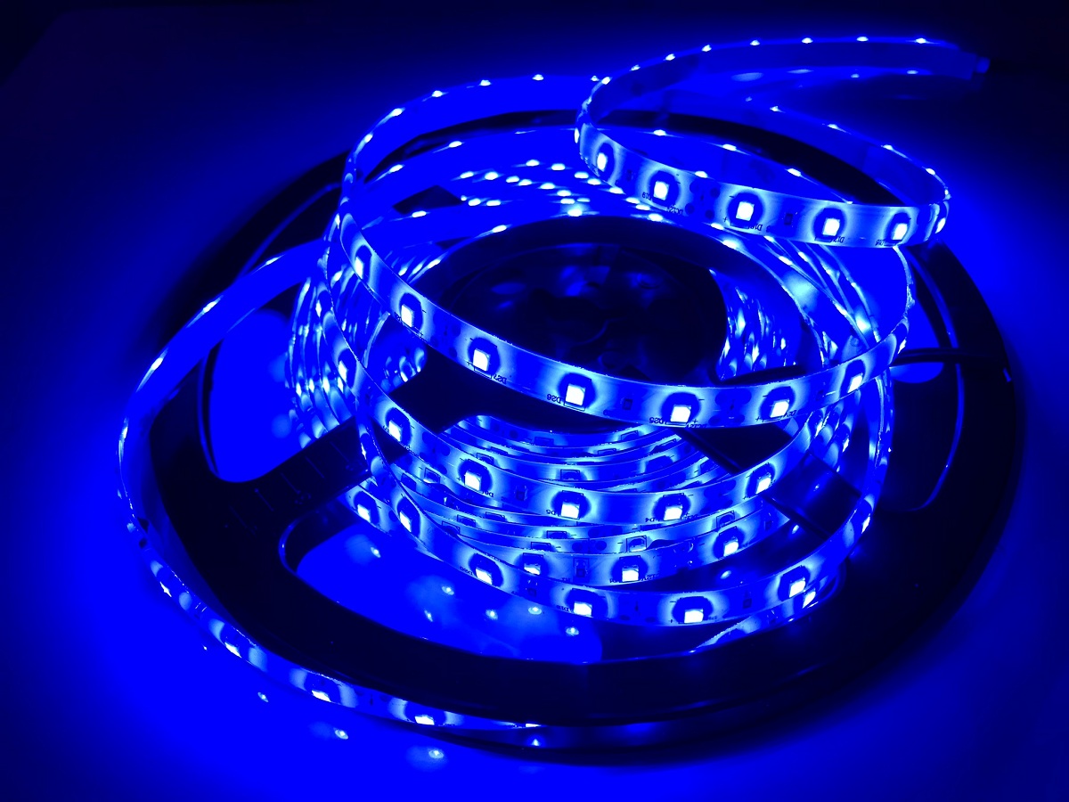 LED pásek modrý 3528 60LED 4,8W 12V IP65