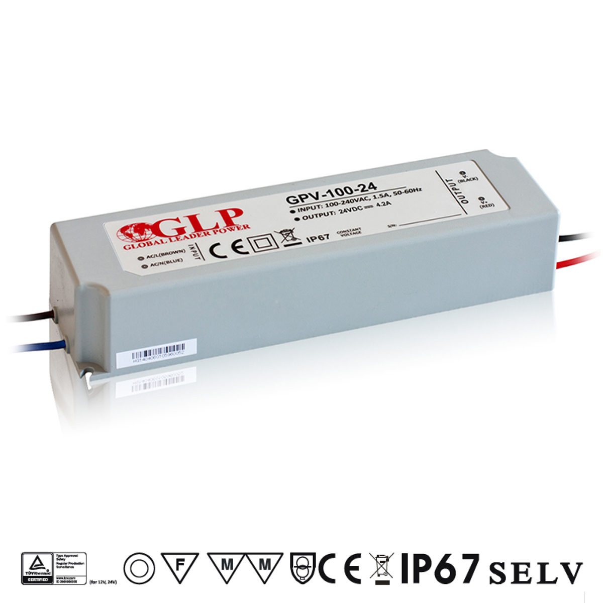 LED zdroj GLP 100-24 | 24V | 100W | 4A | IP67 | 