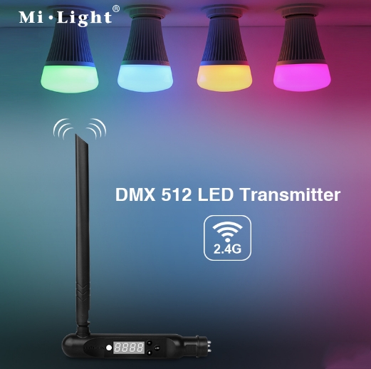 Mi-Light bezdrátový DMX vysílač | 2,4GHz | 30m | 16CH |