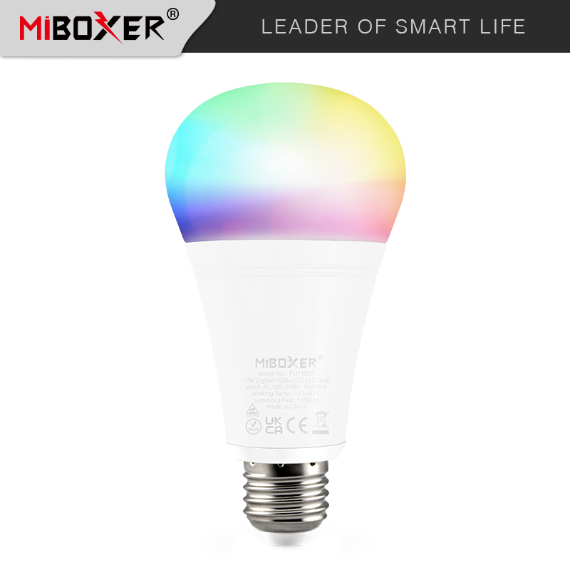 Mi-Light ZigBee žárovka RGB+CCT | 12W | E27 | 1100lm | ZigBee |