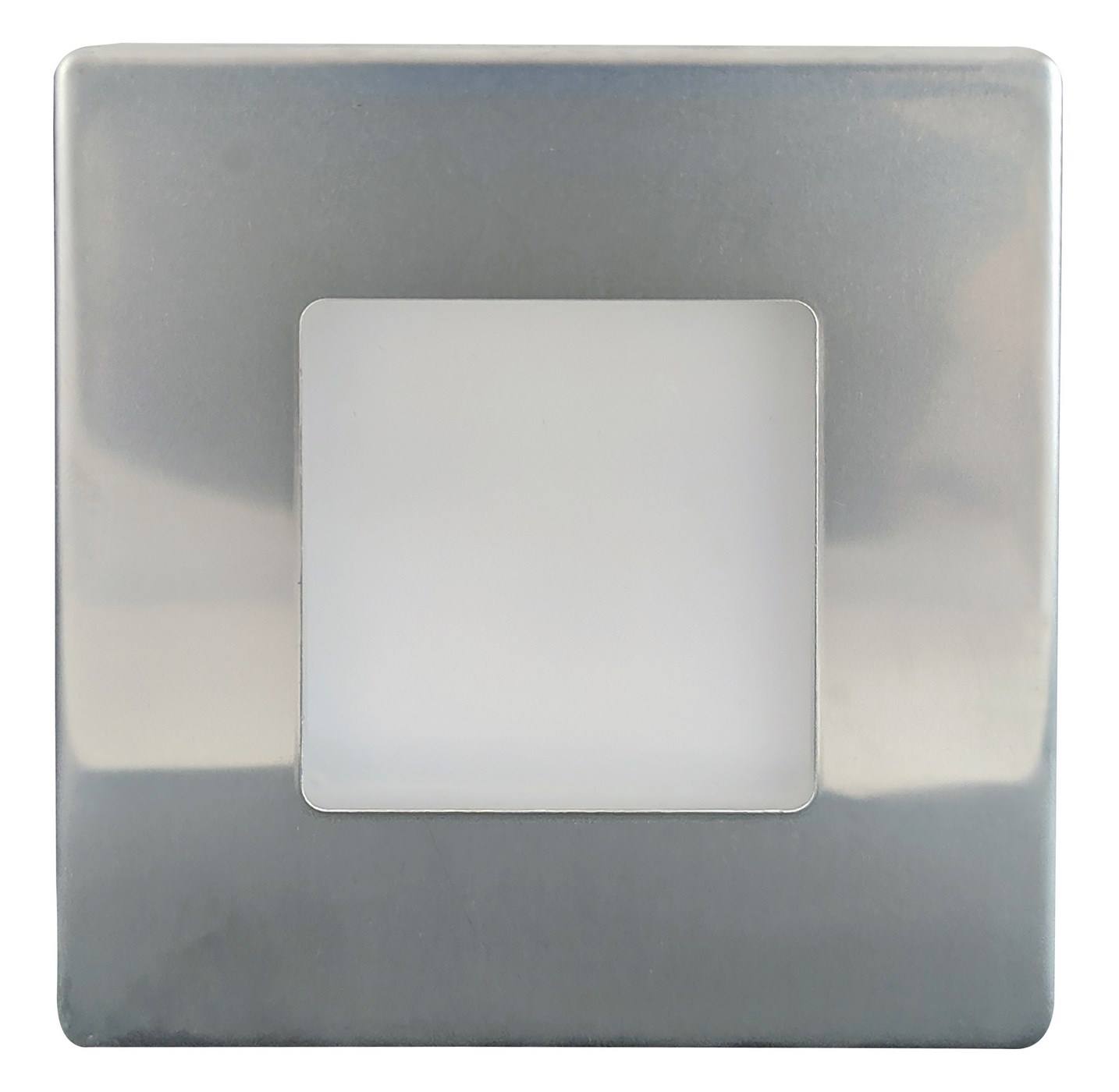 Vestavné schodišťové svítidlo STEPIK  | nikl | IP65 | 1,7W | KP68 | 230V | čtverec |