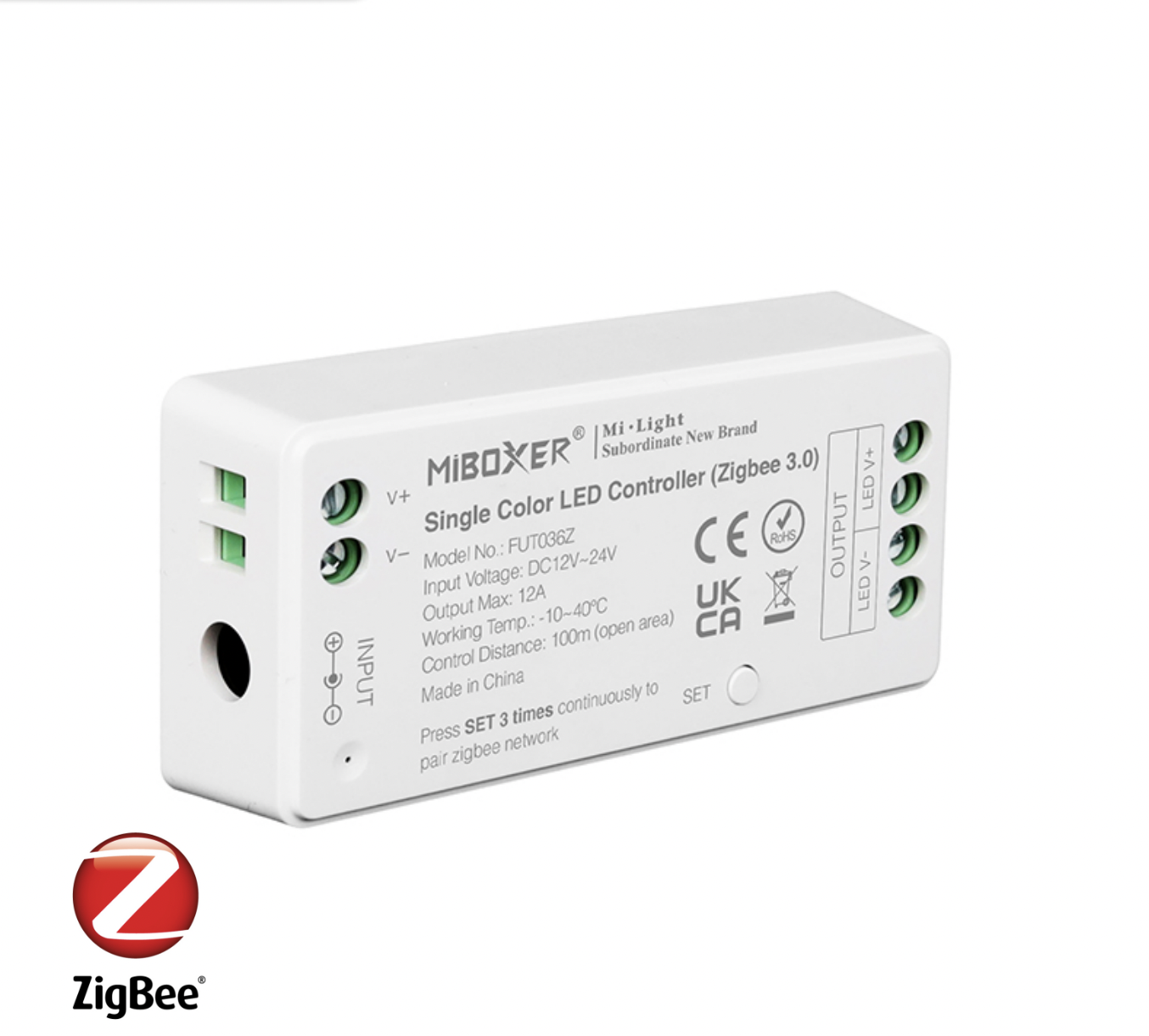 ZigBee řídící jednotka Mi-Light 036Z pro LED pásky | ZigBee 3.0 | VOICE | TUYA | HUE | IKEA | 