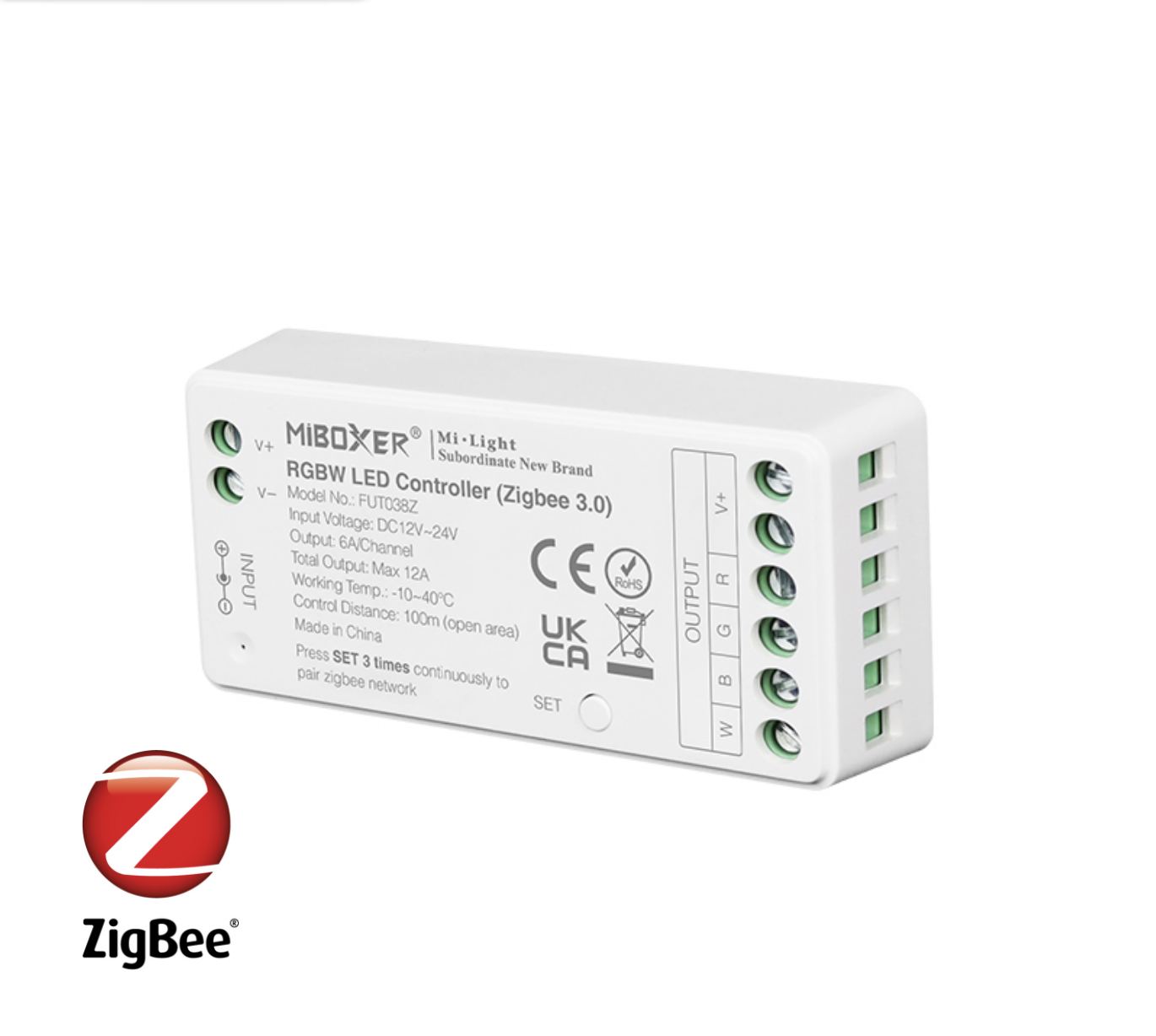 ZigBee řídící jednotka Mi-Light 038Z pro RGBW pásky | ZigBee 3.0 | VOICE | TUYA | HUE | IKEA | 