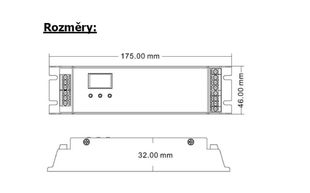 DMX 512 dekodér pro LED | 4 kanály | 8A/1CH |