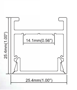 Ohýbaný kruhový LED profil RING-25C-R - černý