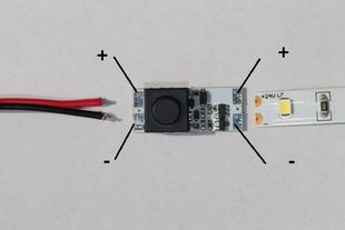 LED mikro spínač se stmíváním do LED profilu | 12V/24V |