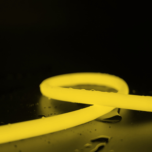 LED neon žlutý - kulatý R13 | bílé pouzdro | 8,6W | 24V | IP67 | výroba na míru |