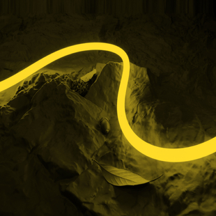 LED neon žlutý - kulatý R13 | bílé pouzdro | 8,6W | 24V | IP67 | výroba na míru |