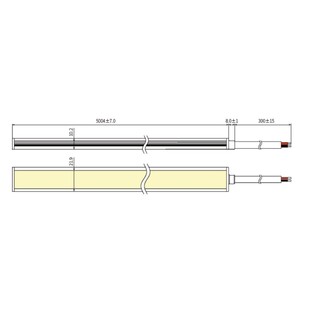 LED neon rohový bílý - C2210 | 10W | 24V | IP67 | vertikální | výroba na míru
