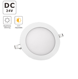 LED panel vestavný | DC24V | 12W | kruhový | Ø170mm | CCT 2000-6000K |