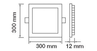 LED panel vestavný Profesional | 24W | 300x300mm | čtverec | EPISTAR LED |