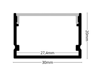 LED profil ALPI SQUARE bílý
