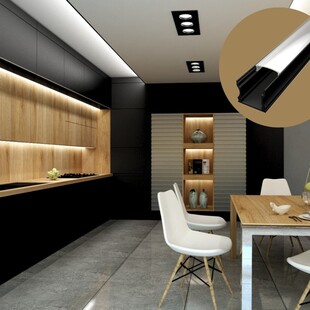 LED profil ALPI SURFACE-UP černý