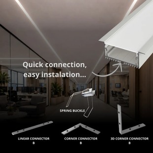LED profil do sádrokartonu ALPI FIFTY-K bílý