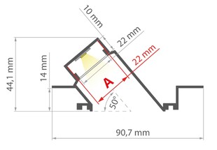 LED profil do sádrokartonu DIPOKET