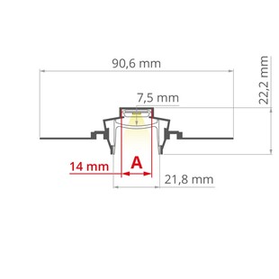 LED profil do stěny a fasády FASKO