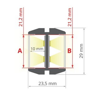 LED profil KLUS GIZA-DUO-LL bílý