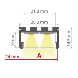 LED profil KLUS GIZA-LL bílý