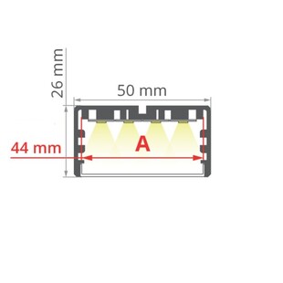 LED profil KLUS LIPOD-50 bílý