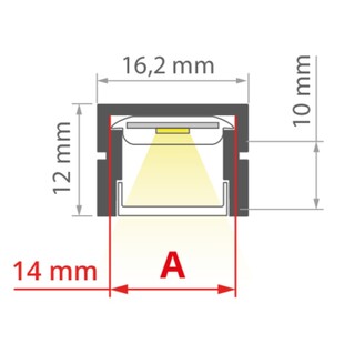 LED profil KLUS PDS-4-PLUS bílý