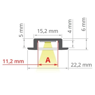 LED profil vestavný KLUS MICRO-NK bílý