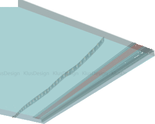 LED profil na sklo KLUS KRAV-56