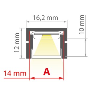 LED profil PDS-4-PLUS bílý