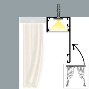 LED profil pro krytí garnýže ALPI PELMET měděné barvy