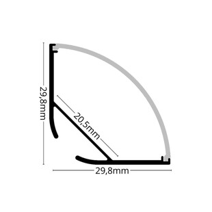 LED profil rohový ALPI CORNER-BIG bílý