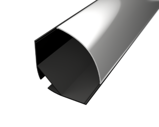 LED profil rohový - CORNER-BIG černý lak
