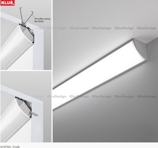 LED profil rohový - KOPRO-bílý lak