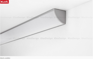 LED profil rohový - KOPRO-bílý lak