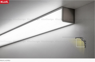 LED profil rohový - KOPRO-černý lak