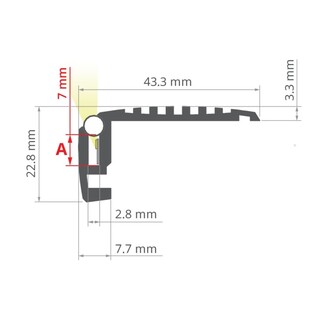 LED profil schodišťový STEKO