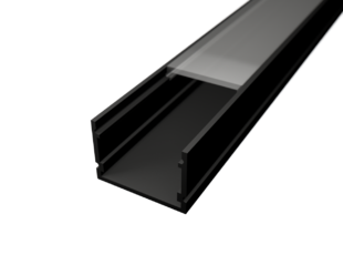 LED profil SQUARE - černý lak