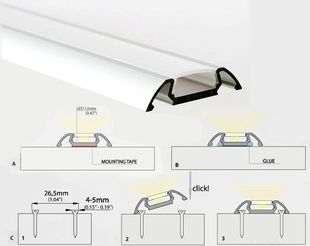 LED profil STOS-bílý lak