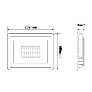 LED reflektor | 50W | IP65 venkovní | 230V | černý |