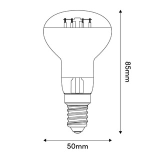 LED reflektorová žárovka CA E14-A06 stmívatelná | E14 | 230V | 4W | 470lm | 2700K | CRI>80 | čirá