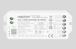LED sestava ovládání Mi-Light SMART 3v1 pro RGB, RGBW, RGBCCT pásky |15A| - ML043A+