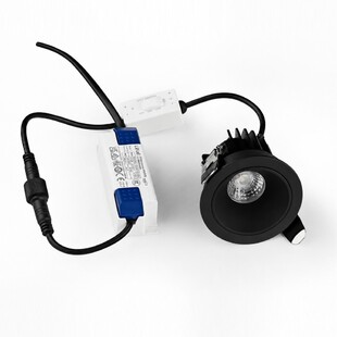 LED vestavné bodové svítidlo IRIS | černé | kruhové | Ø80mm | IP54 | 12W | 230V | přepínatelné CCT