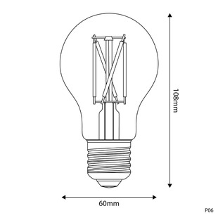 LED žárovka CA GLOBE-P06 stmívatelná | E27 | 230V | 7W | 640lm | 2700K | CRI>95 | porcelánově bílá