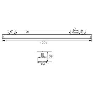 Lineární lištové track svítidlo 150cm | 230V | 42-61W | 10000lm | úhel 120° | bílá |