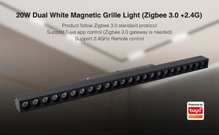 Lištové magnetické svítidlo Mi-LiGHT  | CCT | 20W | DC48V | 1530lm | 2,4GHz + ZigBee 3.0 |