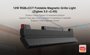 Lištové magnetické svítidlo Mi-LiGHT | RGB+CCT | 12W | DC48V | 900lm | 2,4GHz + ZigBee 3.0 | Grill |