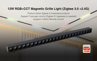 Lištové magnetické svítidlo Mi-LiGHT  | RGB+CCT | 12W | DC48V | 900lm | 2,4GHz + ZigBee 3.0 |