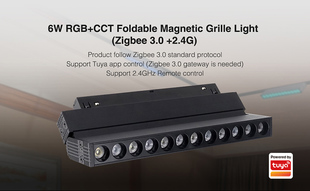 Lištové magnetické svítidlo Mi-LiGHT  | RGB+CCT | 6W | DC48V | 440lm | 2,4GHz + ZigBee 3.0 | Grill |