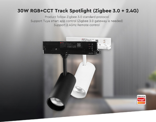Lištové track svítidlo Mi-LiGHT TS5 | RGB+CCT | 30W | 1800lm | 2,4GHz + ZigBee 3.0 | úhel 36° | 230V